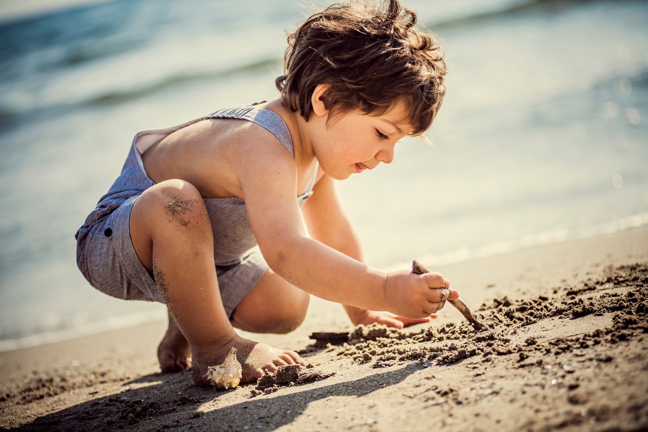 child at the beach