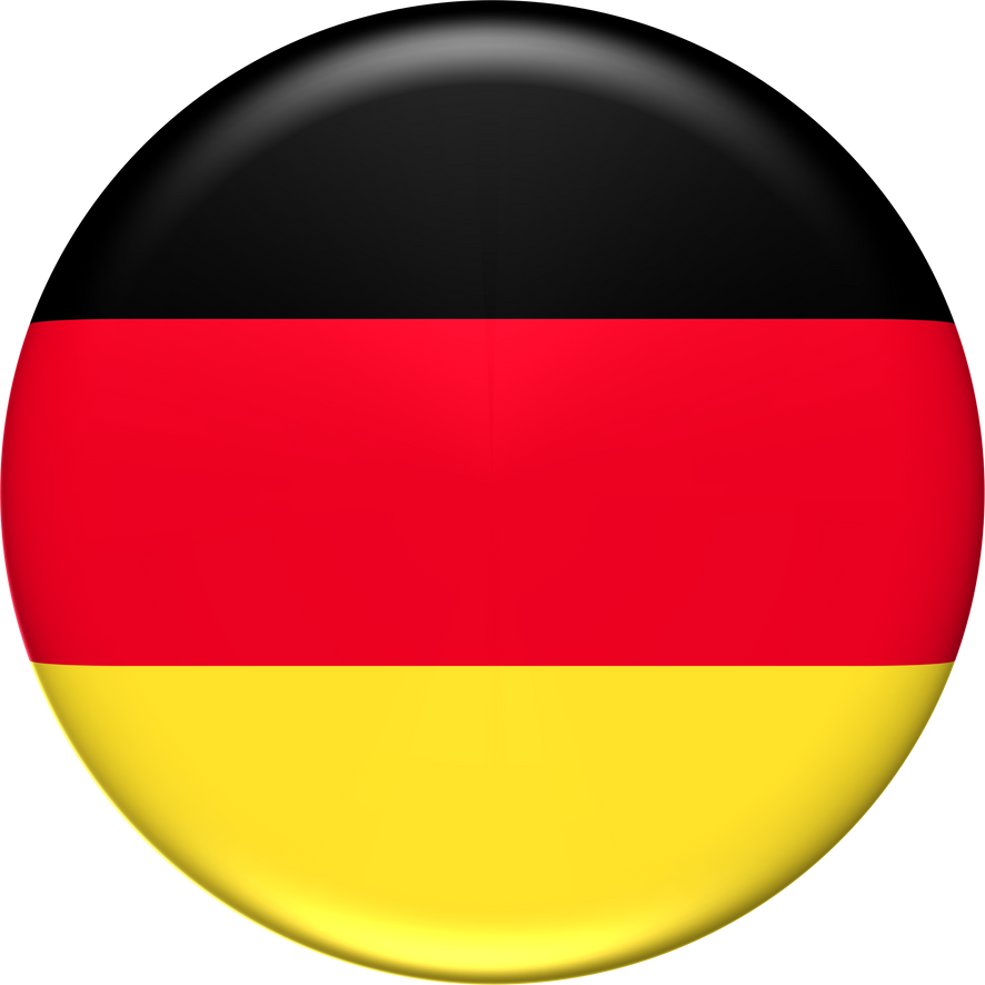 Germany flag 3D rendering circle glossy